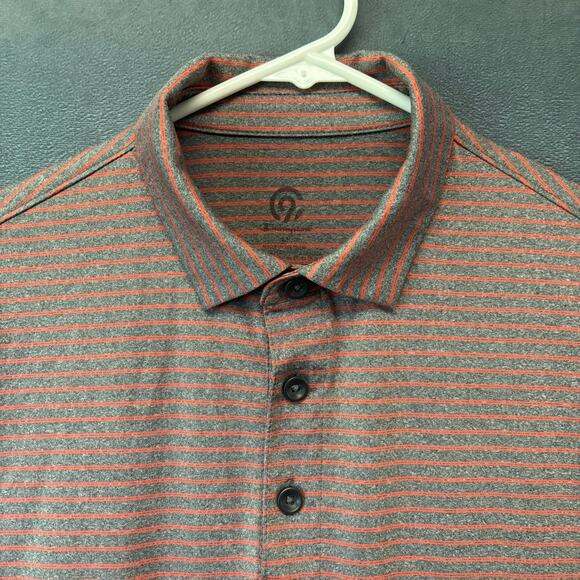 C9 Champion Performance Polo Stripes Golf Preppy Stretchy Comfy Men's Medium - Picture 8 of 8
